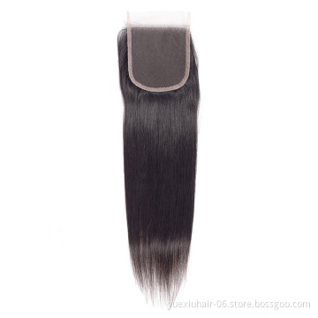 Brazilian Virgin Human Hair Silky Straight 4x4 Lace Closure